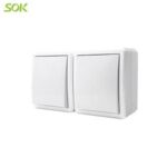 Import Double 1 Gang 1 Way Light Switch (Surface Mounted) from chinese wholesale supplier and manufacturer