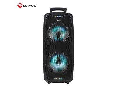 Import double 8 inch wireless portable trolley bluetooth speaker from chinese wholesale supplier and manufacturer