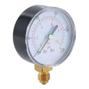 Import Dry pressure gauge bottom connection black steel/plastic case brass connection from chinese wholesale supplier and manufacturer