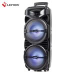 Import Dual 8 Inch Party Rechargeable Bluetooth DJ Speaker Trolley Speaker With MIC from chinese wholesale supplier and manufacturer