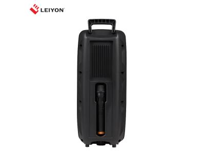 Import Dual 8 Inch Party Rechargeable Bluetooth DJ Speaker Trolley Speaker With MIC from chinese wholesale supplier and manufacturer