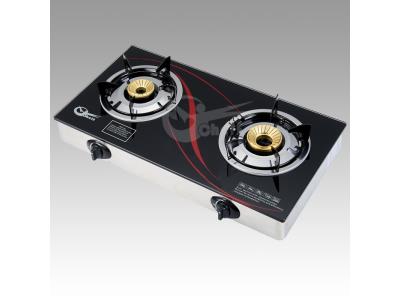 Import Economic 2 burner tempered glass 2D printing gas cooker stove from chinese wholesale supplier and manufacturer