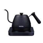 Import Electric gooseneck kettle with smart variable temperature control pour over coffee maker & tea maker 100% 304 stainless steel kettle body and matta black glass-touch glass heating base from chinese wholesale supplier and manufacturer