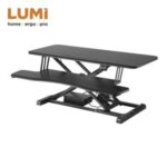 Import ELECTRIC SIT-STAND DESK CONVERTER WITH KEYBOARD TRAY DECK (STANDARD SURFACE) from chinese wholesale supplier and manufacturer