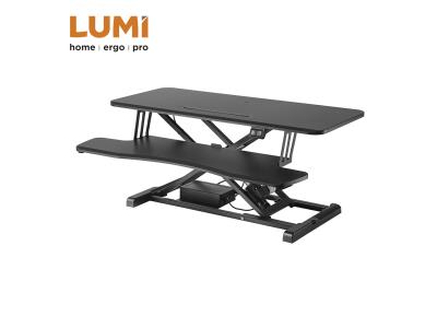 Import ELECTRIC SIT-STAND DESK CONVERTER WITH KEYBOARD TRAY DECK (STANDARD SURFACE) from chinese wholesale supplier and manufacturer
