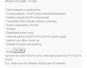 Import Electronic cold and warm box from chinese wholesale supplier and manufacturer
