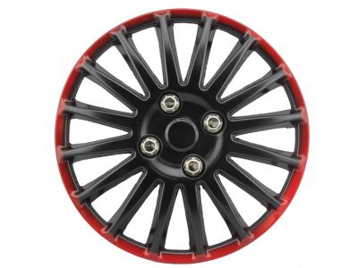 Import Factory Price Black and red swift car wheel Center cover rims Bi-color Plastic Hubcaps from chinese wholesale supplier and manufacturer