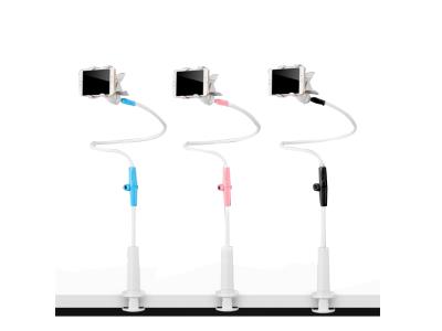 Import Flexible Plastic Holder for Desk Bed Long Arm Clip Clamp Office Cell Phone Holder Bed from chinese wholesale supplier and manufacturer