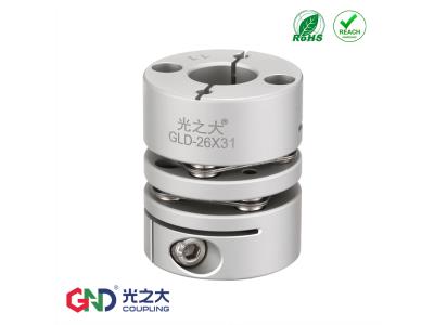 Import Flexible shaft coupler GND aluminum double diaphragms clamp D26 L30 for 3D Print Coupling from chinese wholesale supplier and manufacturer