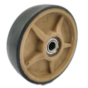 Import Forklift Rubber Caster (nylon core) from chinese wholesale supplier and manufacturer