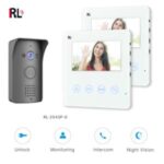 Import Four-wire 4.3“ Color Video Doorphone Kits with 2 Indoor Units (Built-in adapter) from chinese wholesale supplier and manufacturer