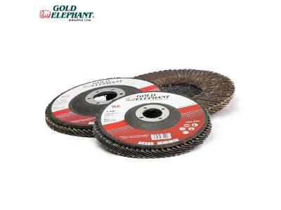 Import Gold Elephant 4 inch 100*16mm flexible flap disc flap wheel for metal polishing from chinese wholesale supplier and manufacturer
