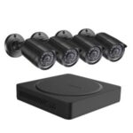 Import H.265 1080P wired camera system 4 channel 4 in 1 hybrid DVR with bullet IR cameras from chinese wholesale supplier and manufacturer
