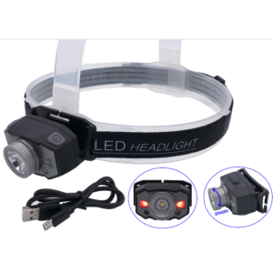 Import head lamp 5w white led+2red led with usb charger from chinese wholesale supplier and manufacturer