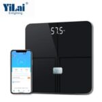 Import High class TUYA WIFI SCALE LED display 180KG capacity ITO glass smart body fat scale from chinese wholesale supplier and manufacturer