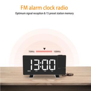 Import High Quality 5 Inch Digital Display Wake up and Sleeper Function Alarm Clock FM Radio With Projection from chinese wholesale supplier and manufacturer