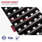 Import HONGSBELT HS-100A-HD-N-C Roller top modular plastic conveyor belt for warehousing from chinese wholesale supplier and manufacturer
