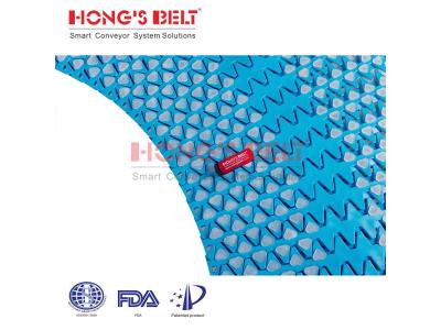 Import HONGSBELT HS-2200-B2-EL modular plastic conveyor belt for spiral conveyors from chinese wholesale supplier and manufacturer