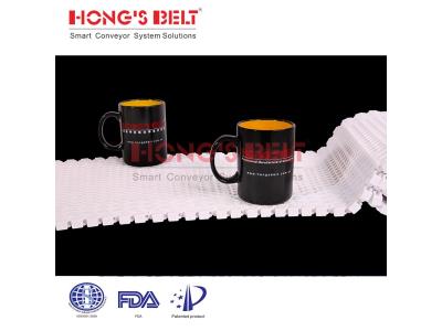 Import HONGSBELT HS-2400B Radius Flush Grid modular plastic conveyor belt for food processing from chinese wholesale supplier and manufacturer