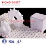 Import HONGSBELT HS-300B-EL Friction top modular plastic conveyor belt for inclined conveyor from chinese wholesale supplier and manufacturer