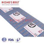 Import HONGSBELT HS-3800-6C Roller top modular plastic conveyor belt for sorting conveyors from chinese wholesale supplier and manufacturer