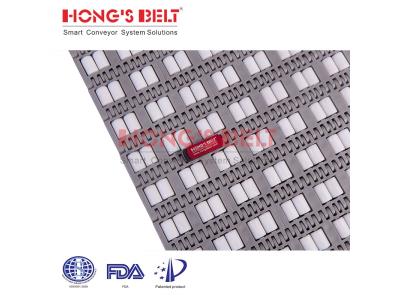 Import HONGSBELT HS-3900C-N Roller top modular plastic conveyor belt for tire sorting line from chinese wholesale supplier and manufacturer