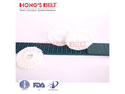 Import HONGSBELT HS-F1000-85A 85mm Flat top modular plastic conveyor belt for beverage industry from chinese wholesale supplier and manufacturer