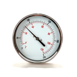 Import Hot water thermometer black steel case back mount from chinese wholesale supplier and manufacturer