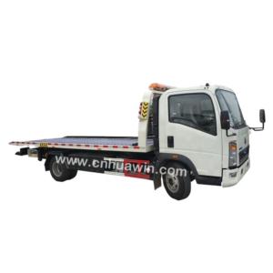 Import HOWO 4×2 New condition flat bed wrecker towing truck from chinese wholesale supplier and manufacturer