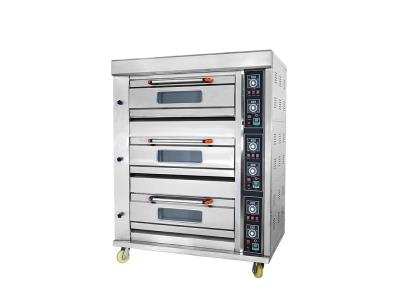 Import Industrial Bakery Machine Cake Bread Pizza Baking professional bakery oven 3 Deck Gas Oven from chinese wholesale supplier and manufacturer
