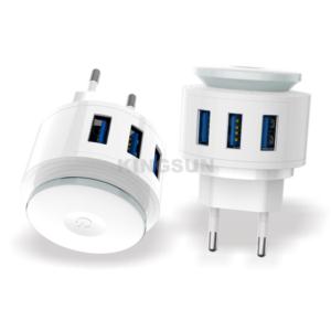 Import Infinite brightness touch control nightlight USB wall charger outlet 2.4A from chinese wholesale supplier and manufacturer