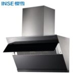Import INSE 2022 new modern hard black crystal tempered glass panel range hood CXW-268-H1813 from chinese wholesale supplier and manufacturer