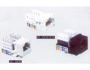 Import KF.ECM CAT 5e Outlet Module(Red,yellow,blue,black white) from chinese wholesale supplier and manufacturer