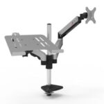 Import LAPTOP MUONT WITH DUAL ARMS DESKTOP MOUNT FOR 13”-32” MONITORS-HDMG003-2A from chinese wholesale supplier and manufacturer