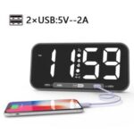 Import large alarm clock dual alarms 2USB charger ports adjustable dimmer night light from chinese wholesale supplier and manufacturer