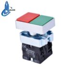 Import LAY5-BL8325 red and green double head push button on off metal switch from chinese wholesale supplier and manufacturer