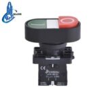 Import LAY5-EB8425 double head switch on off 220v 10a double push button from chinese wholesale supplier and manufacturer