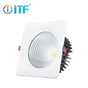 Import LED COB Square Down Light High Luminous Efficiency Recessed from chinese wholesale supplier and manufacturer