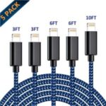 Import Lightning Cable MFi Certified iPhone Charger 5 Pack Charging USB Syncing Data Nylon Braided Compatible iPhone from chinese wholesale supplier and manufacturer