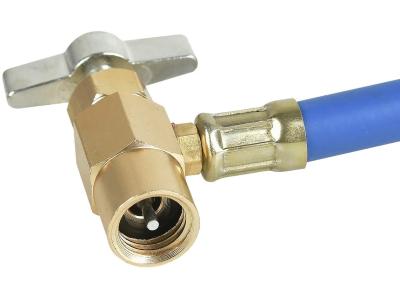 Import LX1386 Car A/C Refrigerant R-134A Heavy Duty Charging Hose with low pressure gauge from chinese wholesale supplier and manufacturer