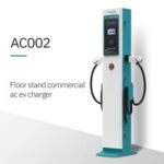 Import Manufacture 7/22/43 KW double output floor stand commercial AC Ev Charger for Car from chinese wholesale supplier and manufacturer