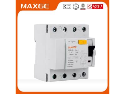 Import MAXGE RCCB ELCB type B 4P 40A 30-300 mA 10 kA with CE certified from chinese wholesale supplier and manufacturer