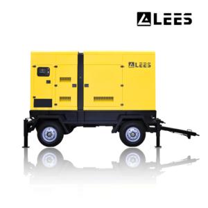 Import Mobile trailer diesel generator set easy move with four wheels from chinese wholesale supplier and manufacturer