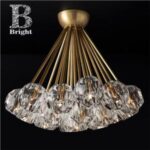 Import Modern Light Luxury Simple Dining Room Mid Century Brass Vintage Pendant Lighting Chandelier Designer Glass Art Living room Round Atmospheric Bar Study Lighting Fixture from chinese wholesale supplier and manufacturer