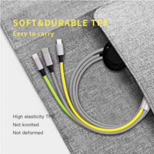 Import Multifunction USB Charger Cables 4 in 1 Nylon Braided Lightning/Micro USB/Type C /Smart Watch from chinese wholesale supplier and manufacturer