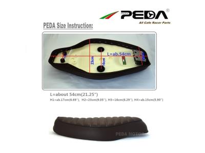 Import N3 PEDA Cafe racer seat 54cm Vintage Brown SR for HONDA Super Cub universal Motorcycle Ret from chinese wholesale supplier and manufacturer