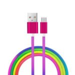 Import New Arrival Customized 1M 2.4A High Speed Rainbow Nylon braid USB Cable from chinese wholesale supplier and manufacturer