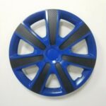 Import New Bi-Color PP/ABS carbon fiber 13 14 15 inch Black and Blue Car Wheel Center Rims , from chinese wholesale supplier and manufacturer