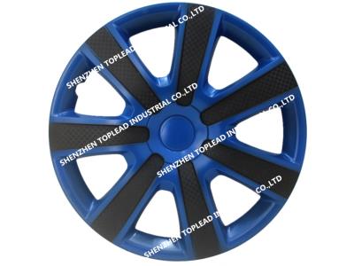 Import New Mold ! Bi-Color PP/ABS carbon fiber Car Wheel Center Rims ,13 14 15 inch Black and Blu from chinese wholesale supplier and manufacturer