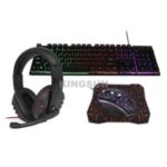 Import Rainbow backlight RGB PC gaming accessories combo kit keyboard + headphone + mouse + mouse pad from chinese wholesale supplier and manufacturer